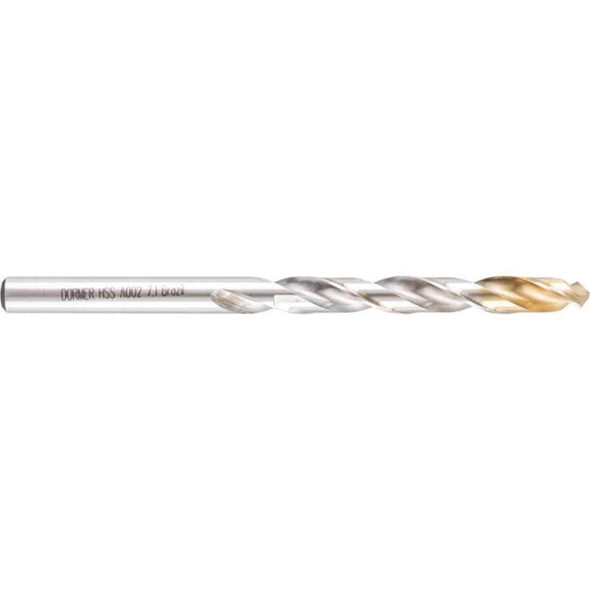A002 7.10MM HSS Straight Shank Jobber Drills - TiN Tipped