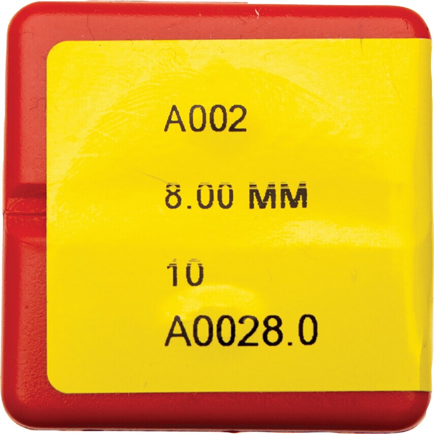 A002 8.00MM HSS Straight Shank Jobber Drills - TiN Tipped