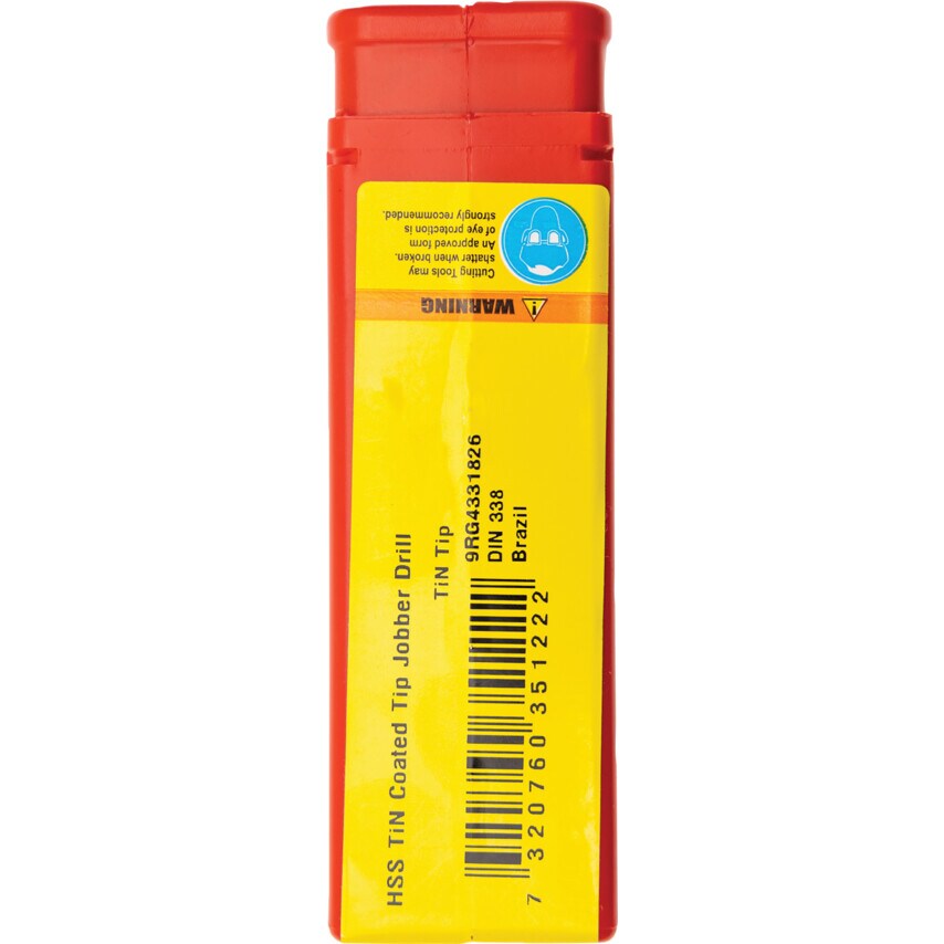 A002 8.20MM HSS Straight Shank Jobber Drills - TiN Tipped