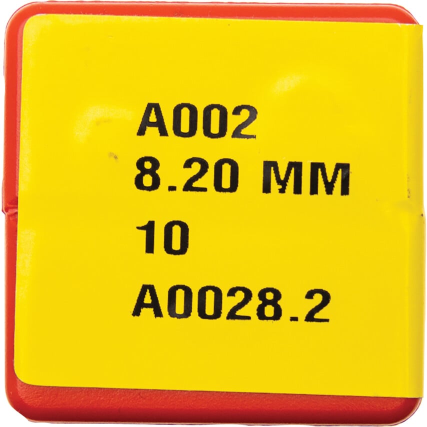 A002 8.20MM HSS Straight Shank Jobber Drills - TiN Tipped