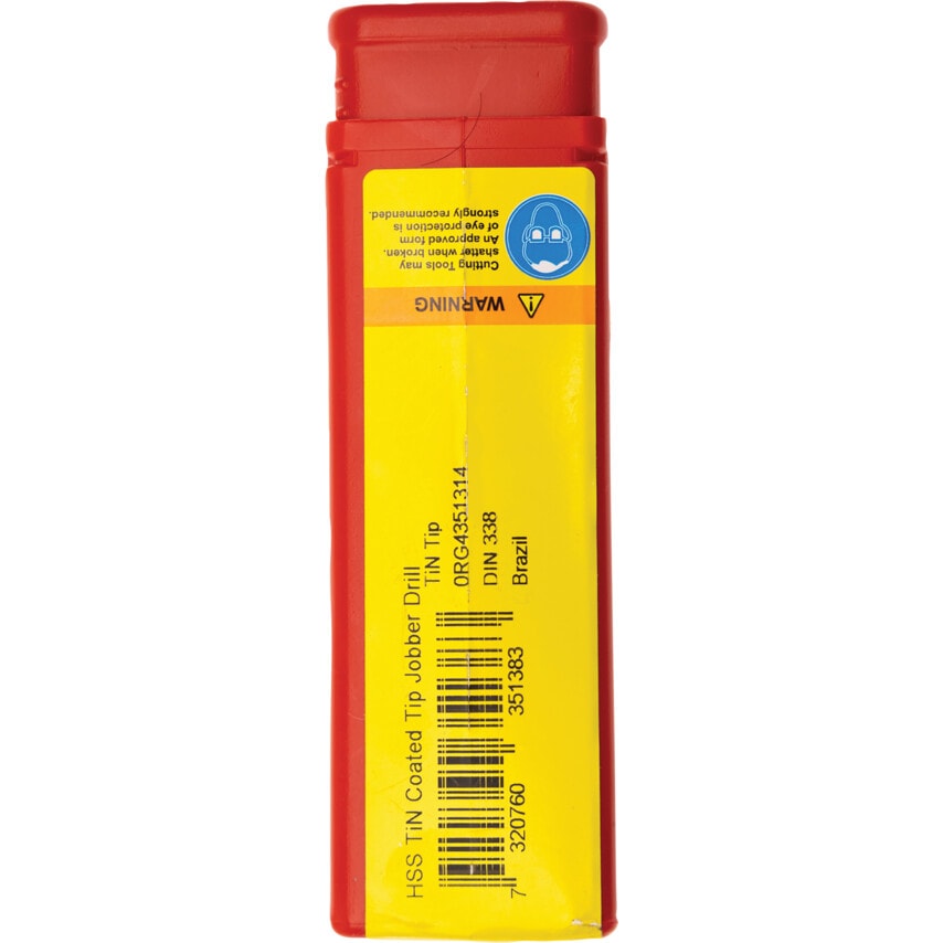 A002 9.50MM HSS Straight Shank Jobber Drills - TiN Tipped