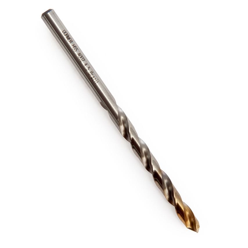A002 HSS Tin Coated Tip Jobber Drill Bits 4.5mm (Box of 10)
