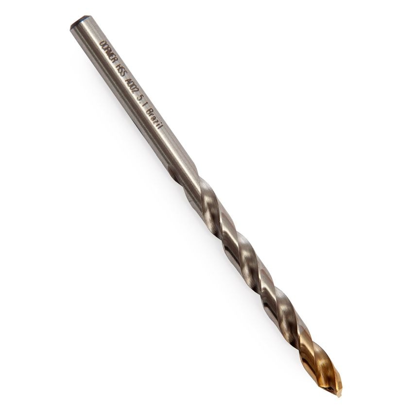 A002 HSS Tin Coated Tip Jobber Drill Bits 5.1mm (Box of 10)