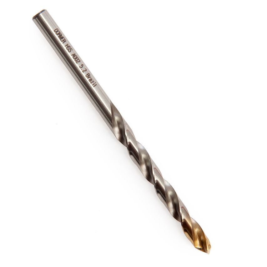 A002 HSS Tin Coated Tip Jobber Drill Bits 5.2mm (Box of 10)