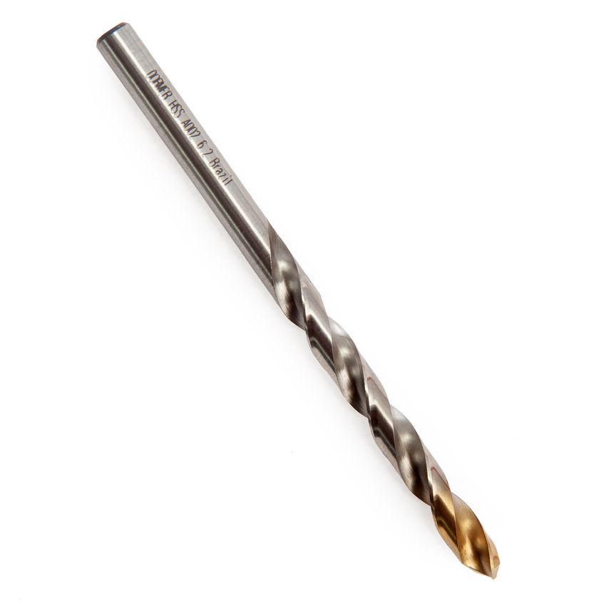 A002 HSS Tin Coated Tip Jobber Drill Bits 6.2mm (Box of 10)