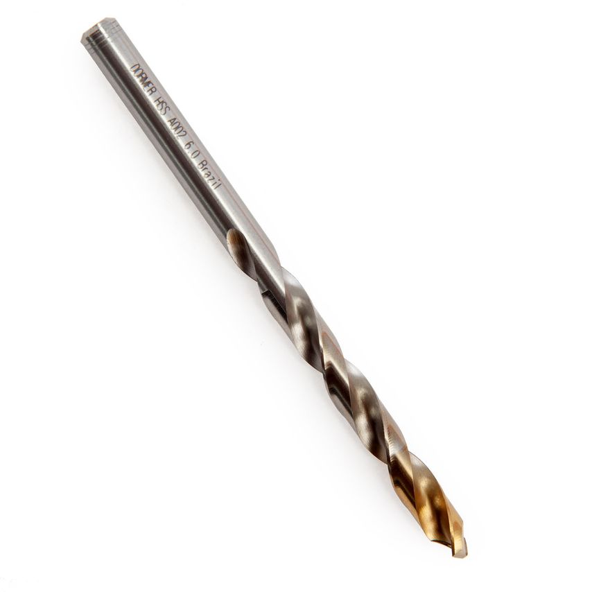 A002 HSS Tin Coated Tip Jobber Drill Bits 6mm (Box of 10)