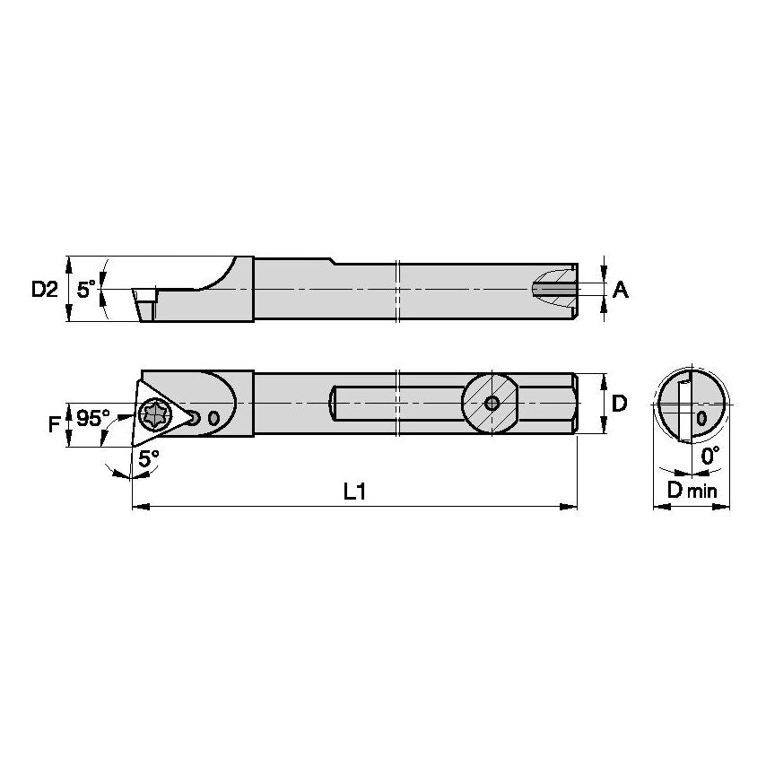 A03GSTLDR128 S Clamping Boring Bar D0.19 L3