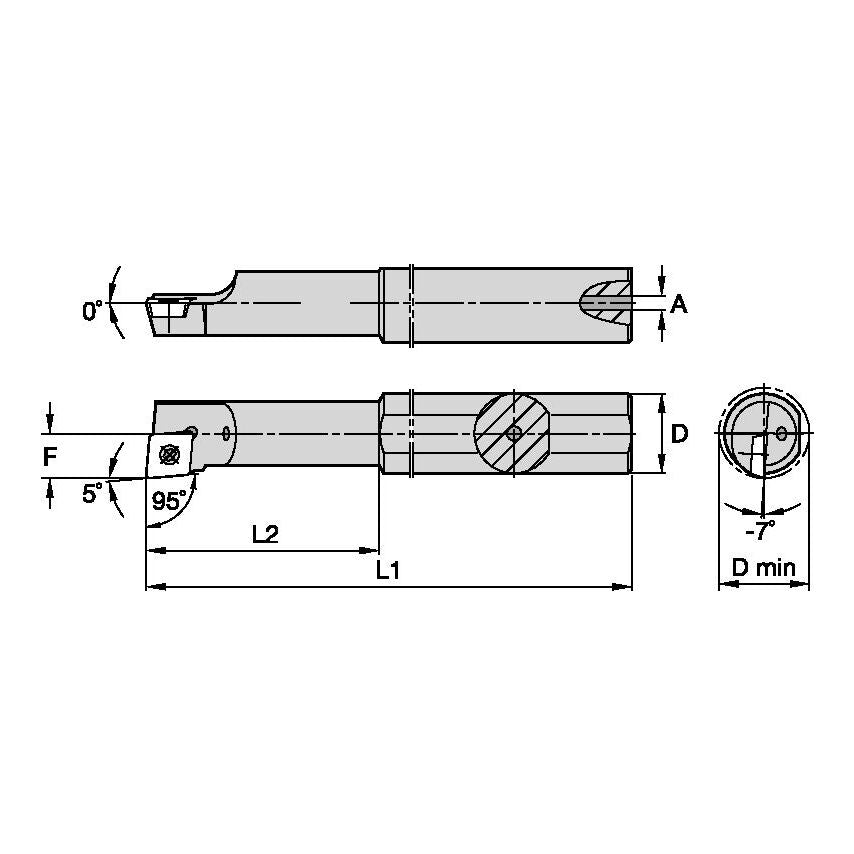 A0506KSCLPR18 S Clamping Boring Bar D0.38 L5