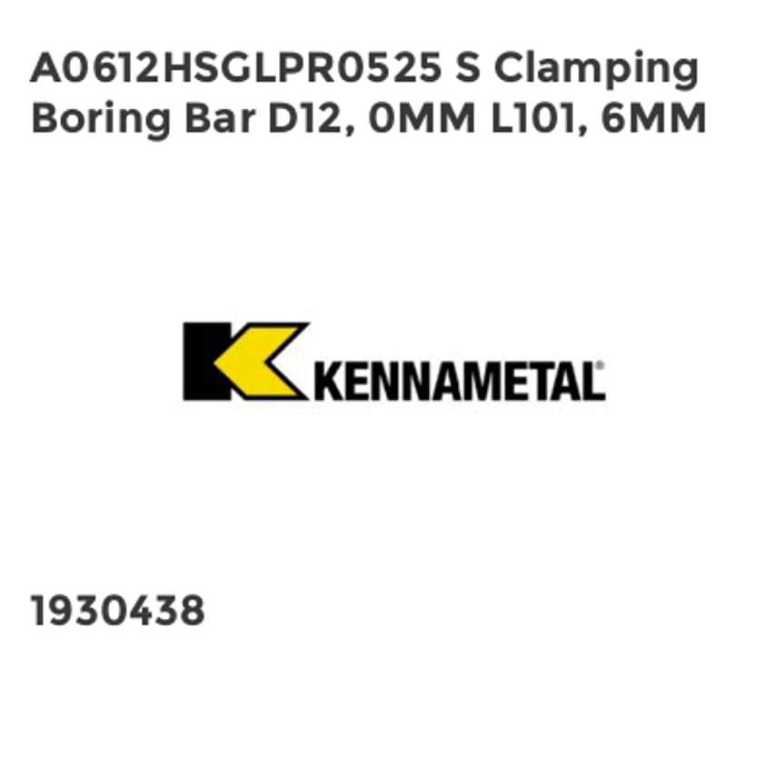 A0612HSGLPR0525 S Clamping Boring Bar D12, 0MM L101, 6MM