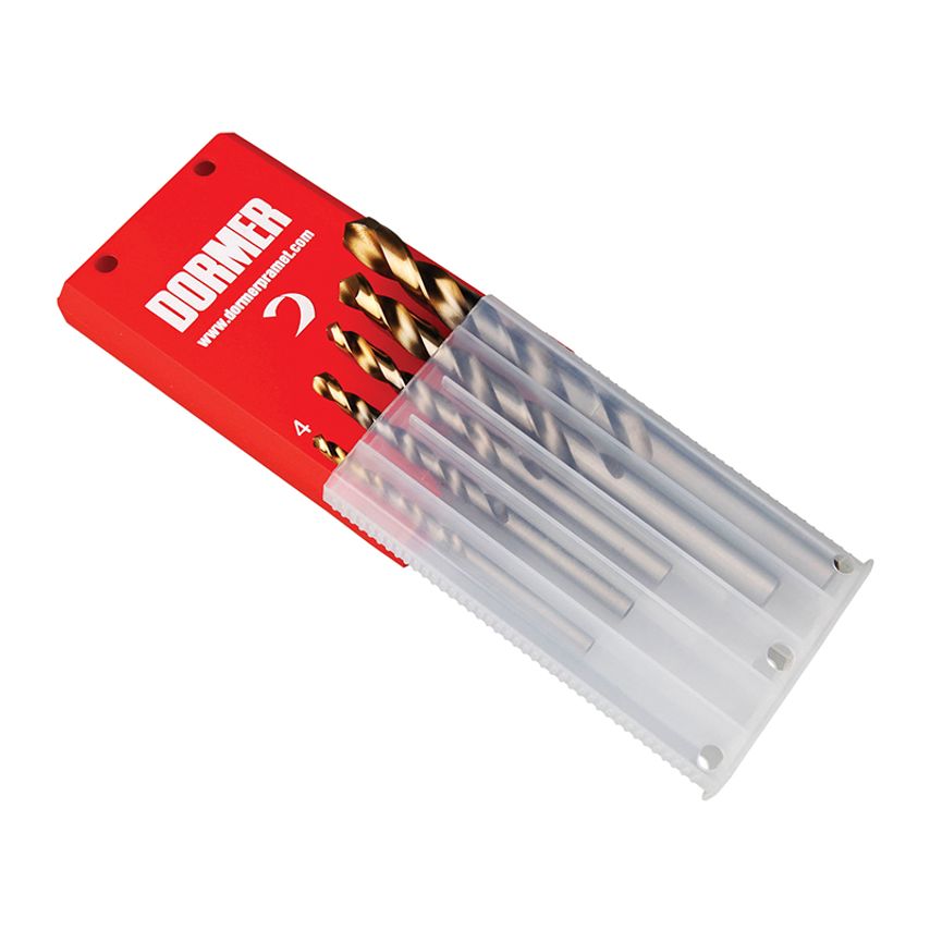 A08910 Set A002 HSS TiN Coated Jobber Drill Set of 5 4.0-10.0 DORA08910