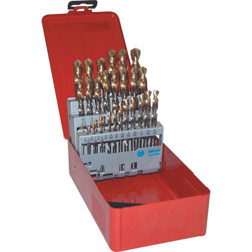 A095 Set 18 HSS-Tin Jobber Drills (29-Pce)