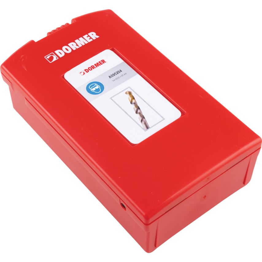 A095 Set 204 HSS-Tin Jobber Drills (25-Pce)