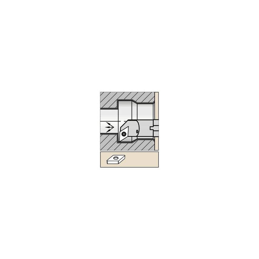 A12MSDQPR07 S Clamping Boring Bar D12, 0MM
