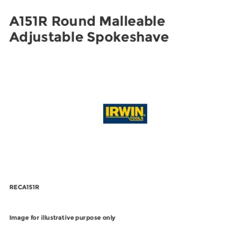 A151R Round Malleable Adjustable Spokeshave