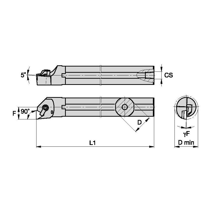 A16RCTFPR11 C Clamping Boring Bar D16, 0MM