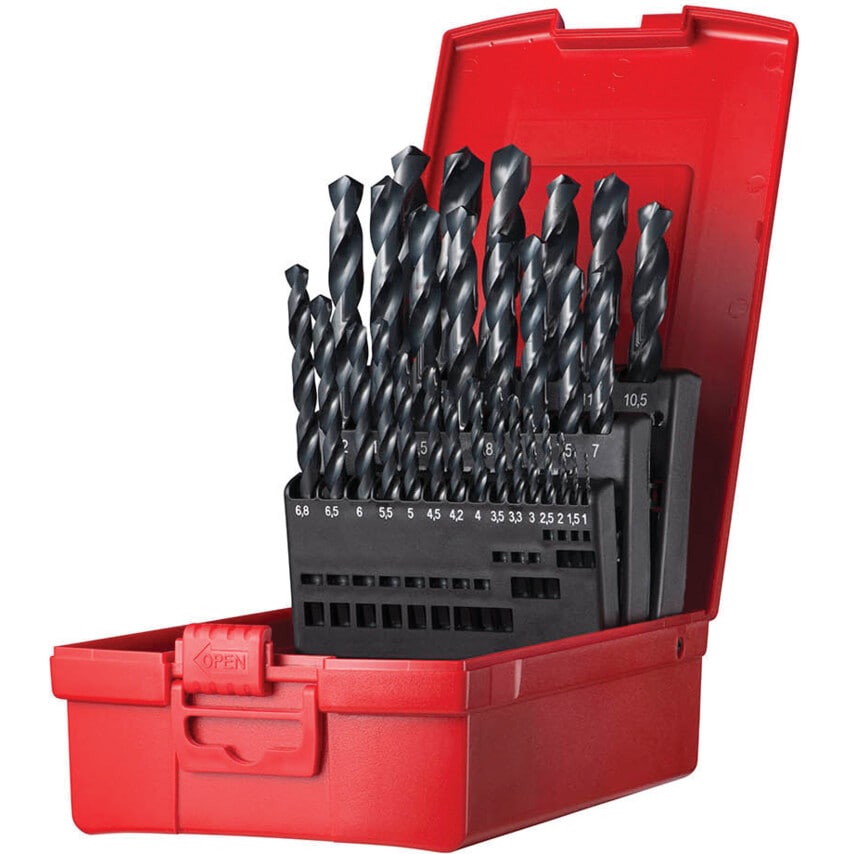 A190 No.206 (29 Pce) Jobber Drillset Metal Case