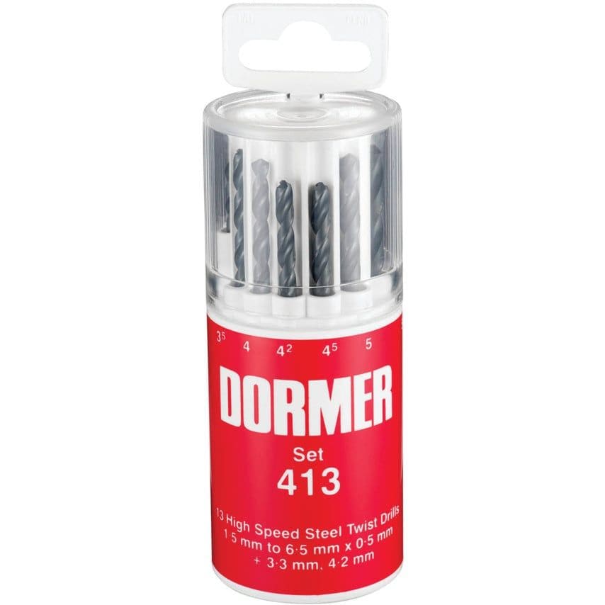 A191 NO.413 (13 Piece) Jobber Drill Set Plastic Cont