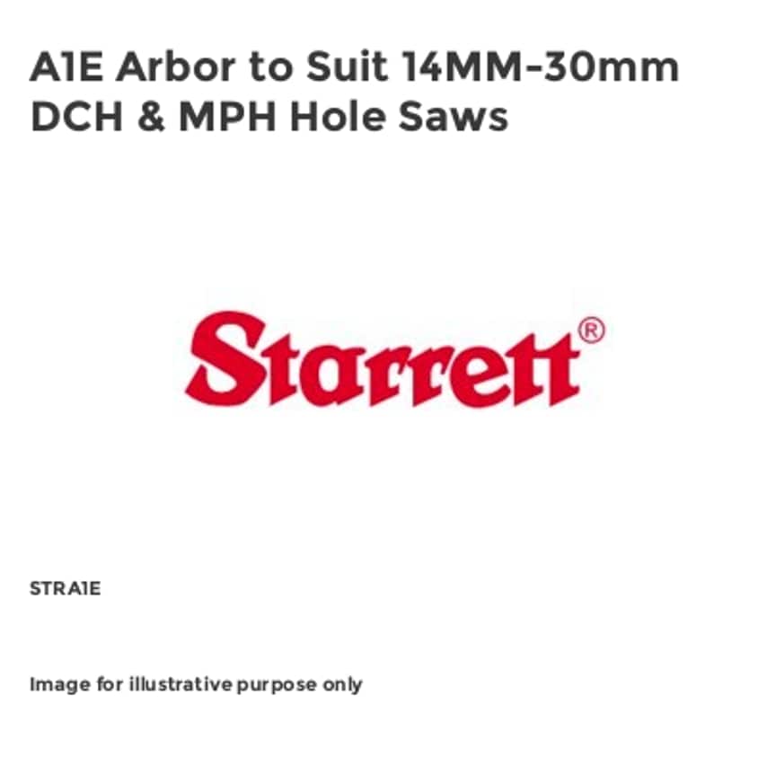 A1E Arbor to Suit 14MM-30mm DCH & MPH Hole Saws