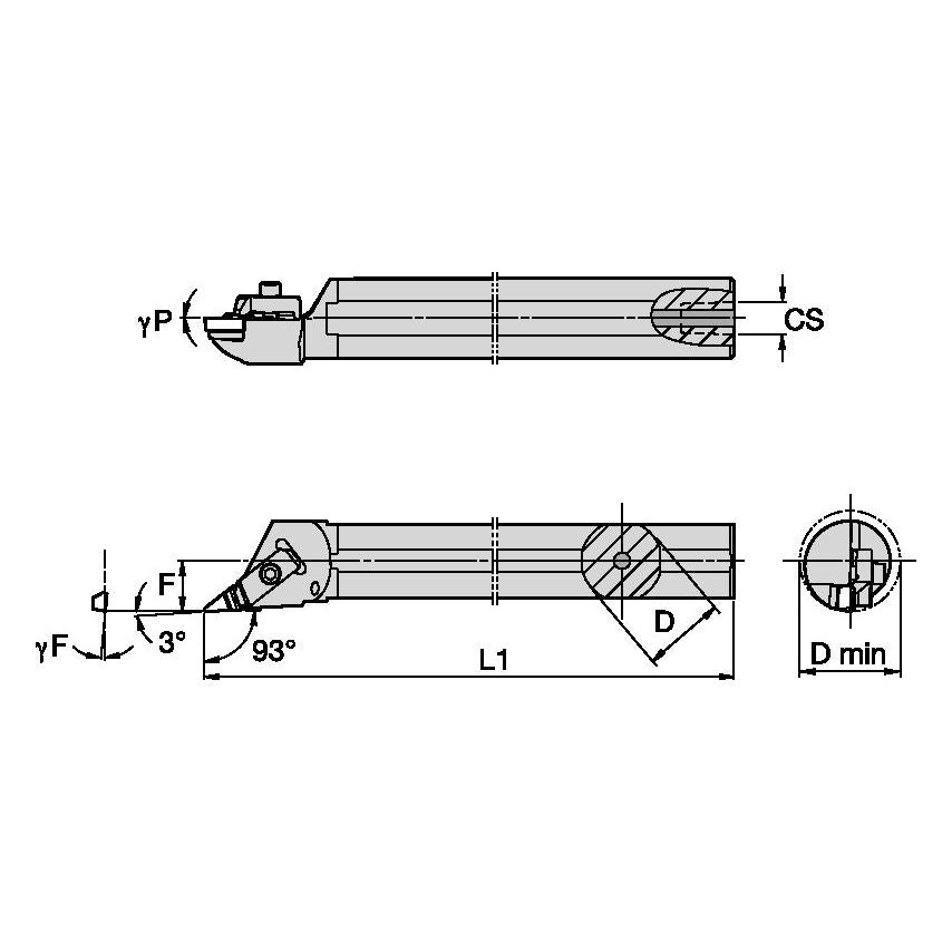 A20NVJCR3 Top Notch Boring Bar D1.25 L14