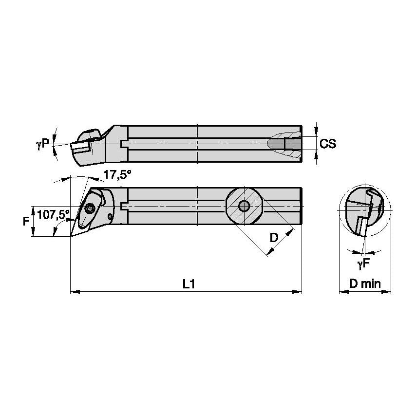 A24UDDQNR4KC3 D Clamping Boring Bar D1.50 L1