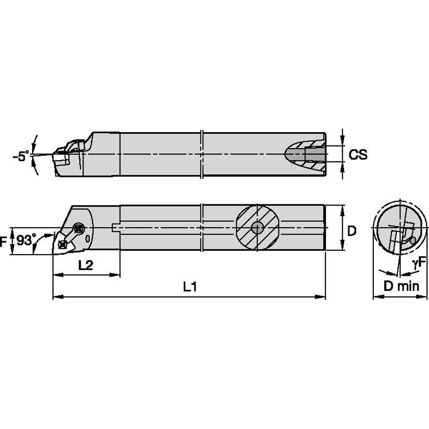 A25RMWLNR06 M Clamping Boring Bar D25, 0MM