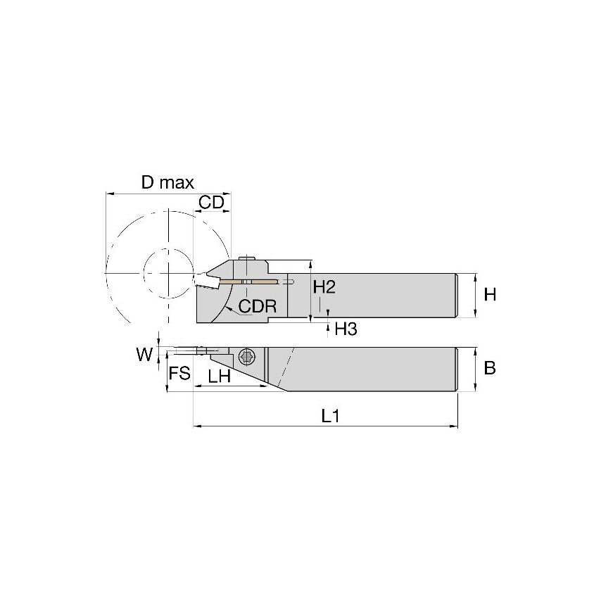 A2SCL080110 A2 Holder W0.50 L5.00