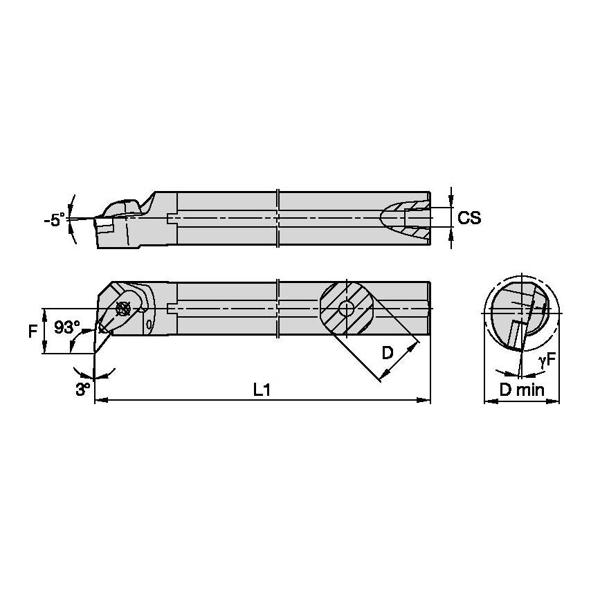 A32SDVUNL16KC04 D Clamping Boring Bar D32, 0MM