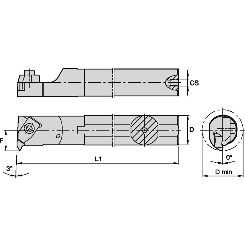 A32SNNTOR3 Top Notch Boring Bar D32, 0MM L