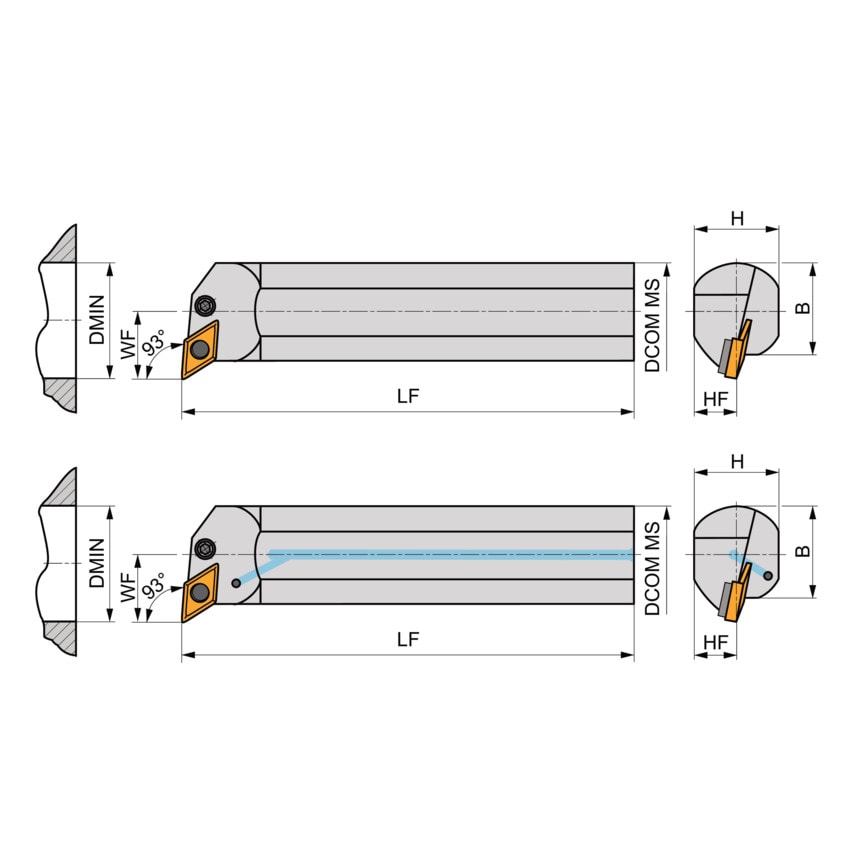 A32S-PDUNR 11 Boring Bar - Righthand