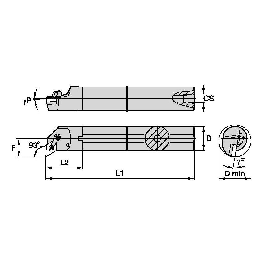 A40TMDUNR15 M Clamping Boring Bar D40, 0MM