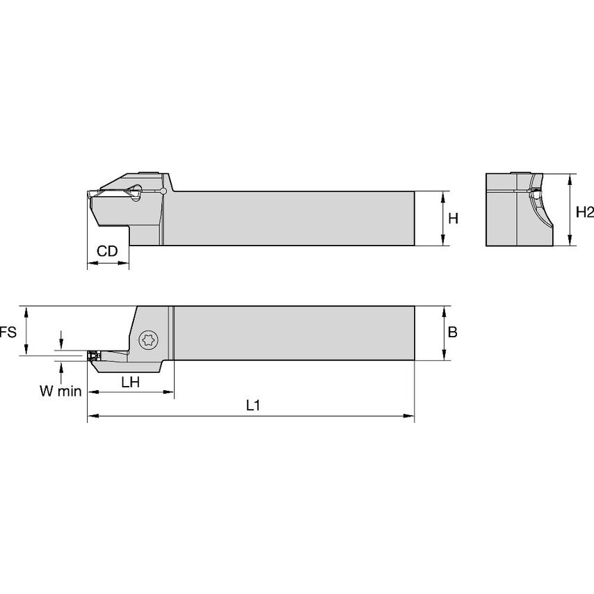 A4SBL2020K2S12016020 A4 Holder W20, 0MM L125, 3MM