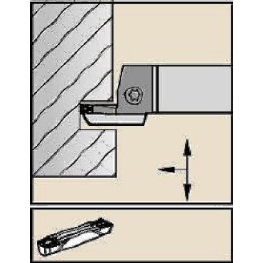 A4 Holder W20 0mm L125 3mm A4SBR2020K3S14020025