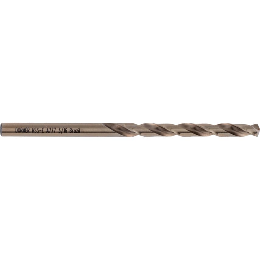 A777 3/16" HSCo Heavy Duty Jobber Drill