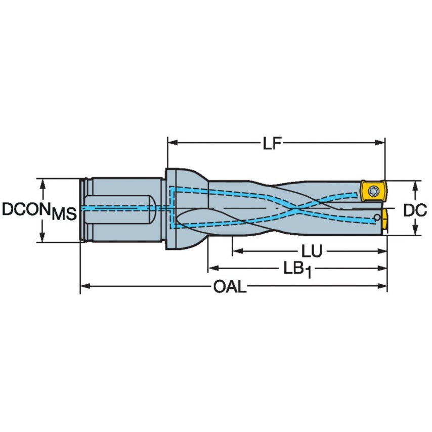 A881-D0687LX25-03 881 Indexable Insert Drill