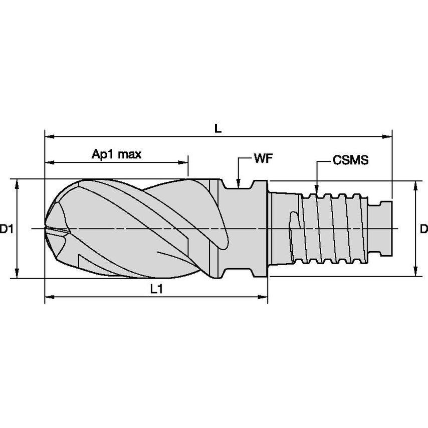 ABBE2000X3CN End Mill D-l Maximet BN 3F 20X