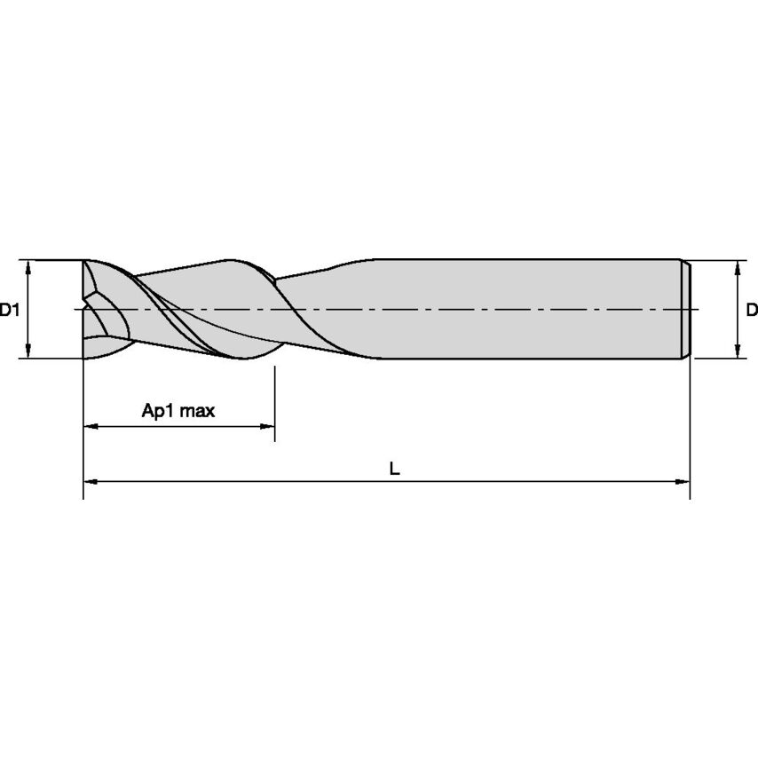 ABDF0400A2AS End Mill ABDF0400A2AS K600