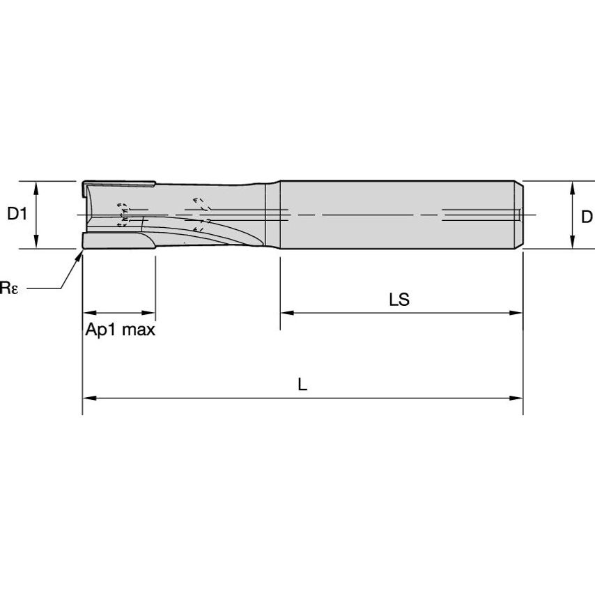 ALCB2RA0750N075HAR015I End Mill PCD 3/4X3/4X3/4X4 1/4