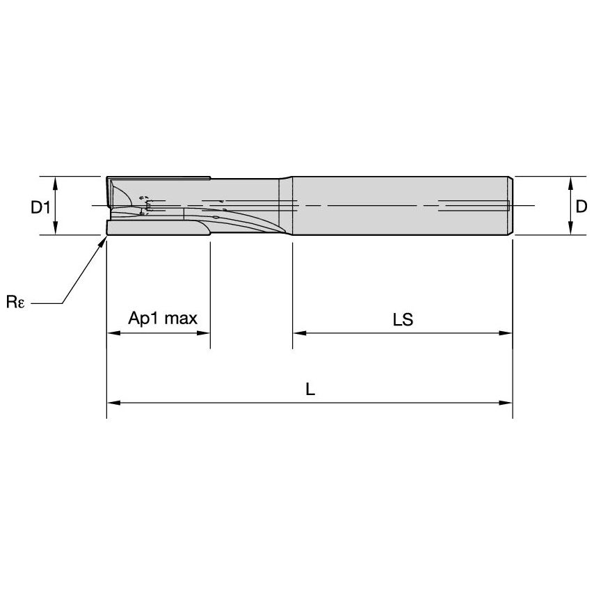ALCC2RA0600N010HAR020IM End Mill PCD 6X6X10X57 R0.2