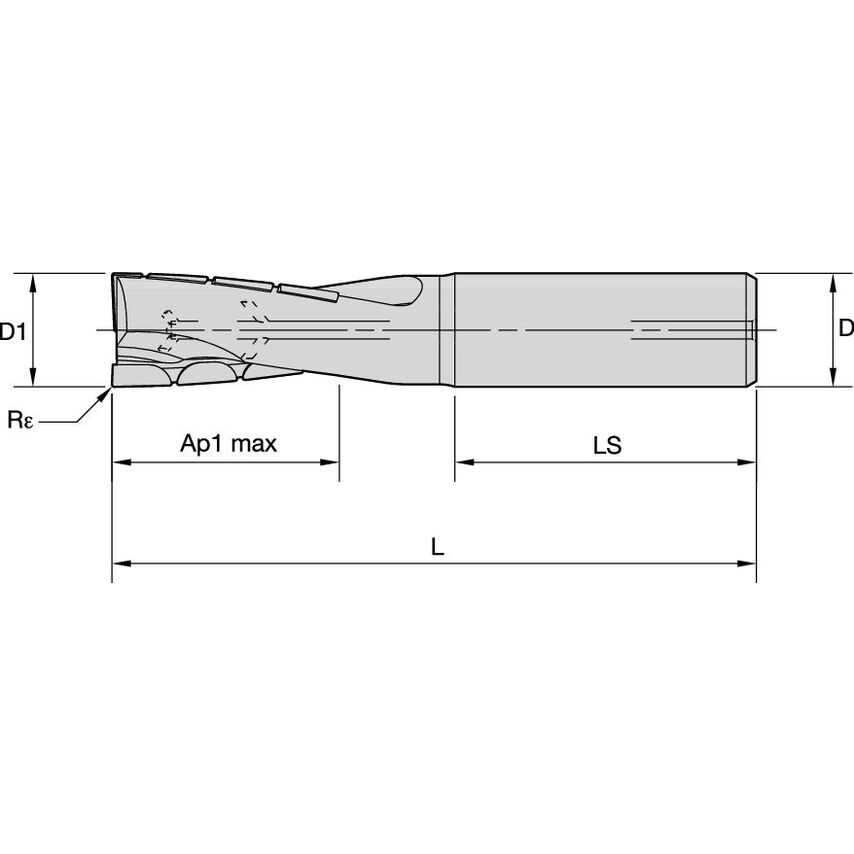 ALCR2RA0625N125HAR015I End Mill PCD 5/8X5/8X1 1/4X3 3/