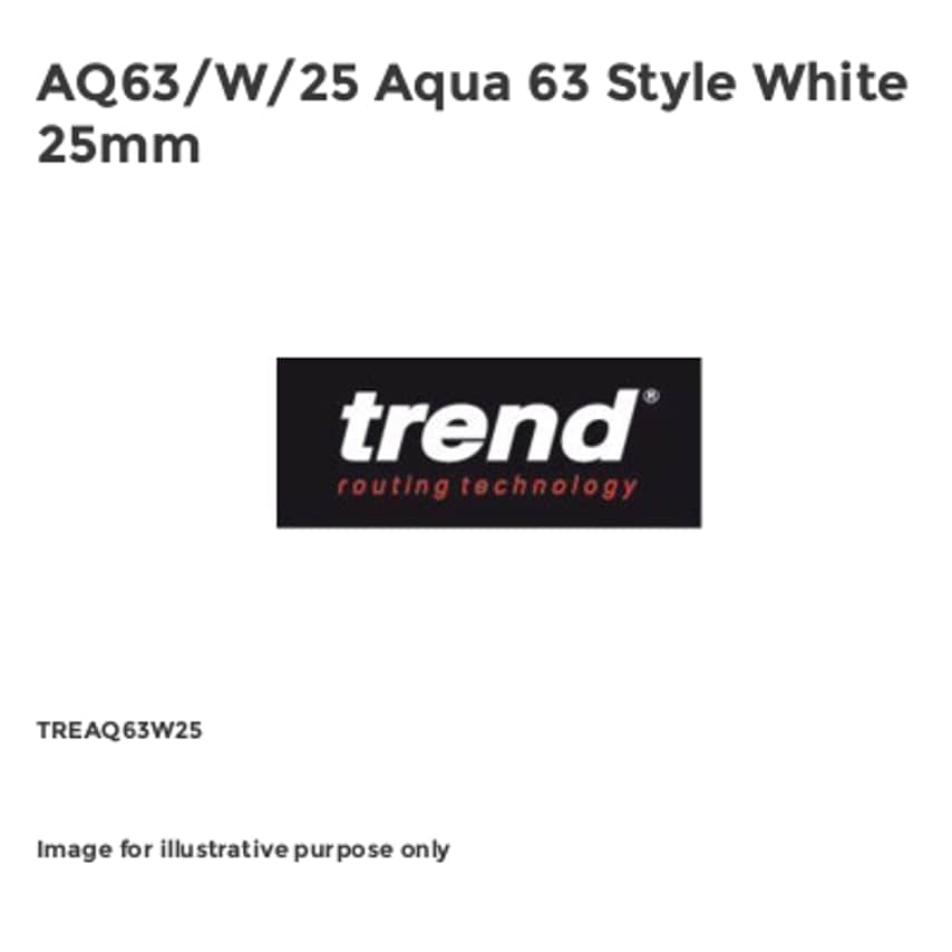 AQ63/W/25 Aqua 63 Style White 25mm
