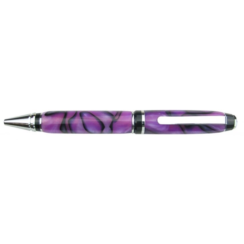 AR09 Acrylic Pen Blank Light Purple With Black Swirl