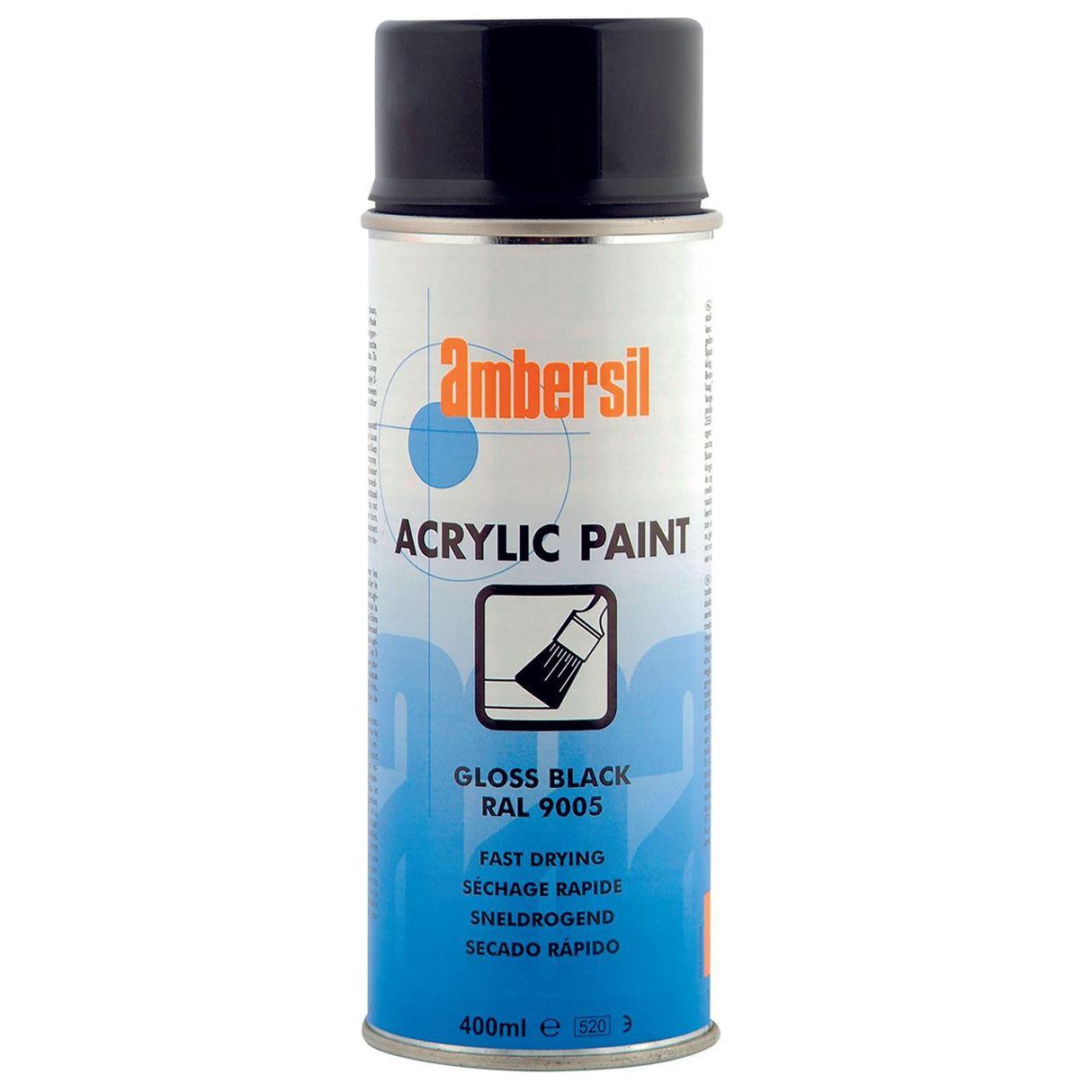 Acr Paint 400ML Gloss Black RAL9005 - 6180400002