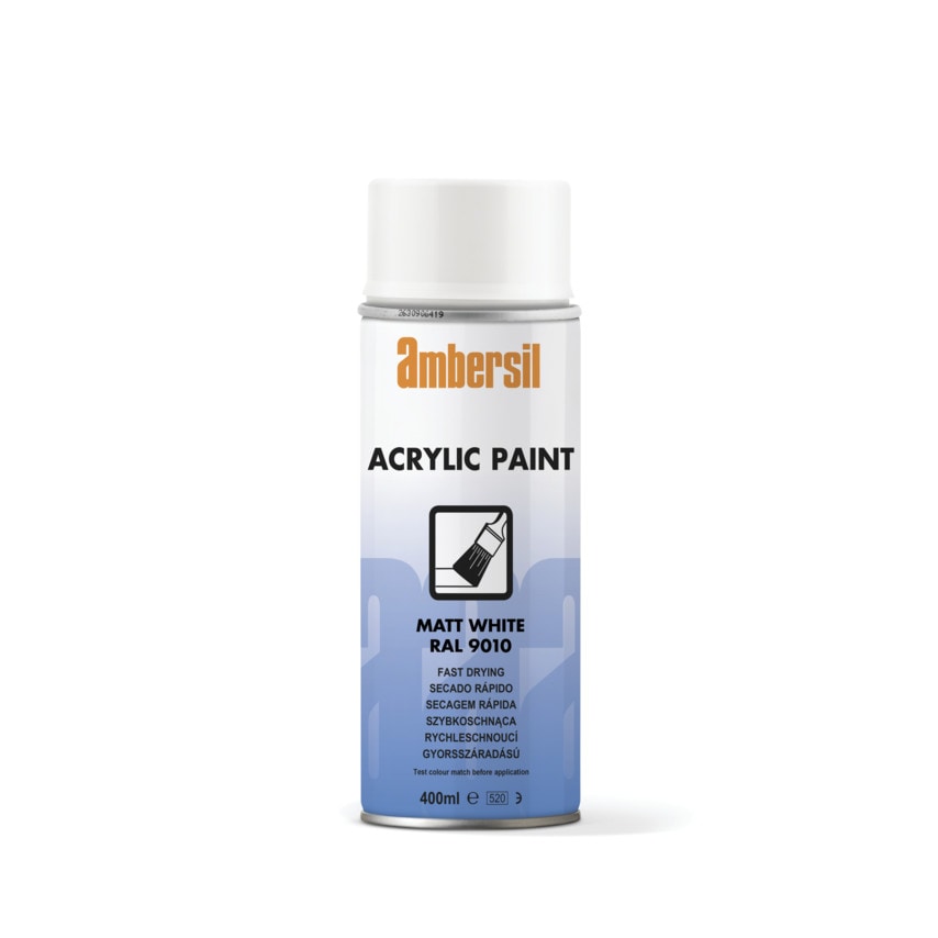 Acrylic Aerosol Spray Paint, Matt White- 400ML