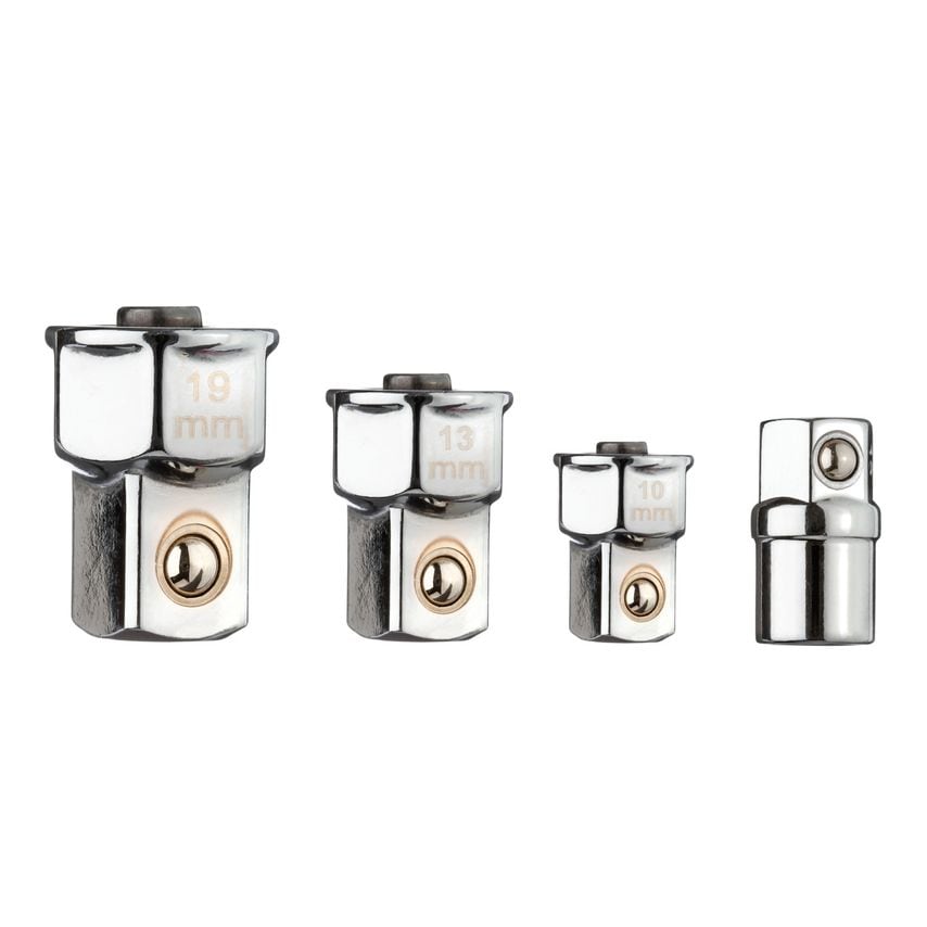 Adapter set sq. x hex. f.ring span. 4pcs