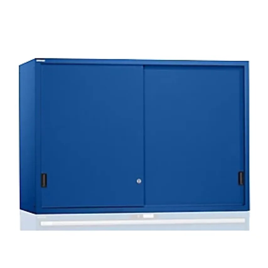 Add On Cupboard With Sliding Doors - Doors Solid Panels - HxWxD 1000 X 1023 X 725mm, Gentian Blue