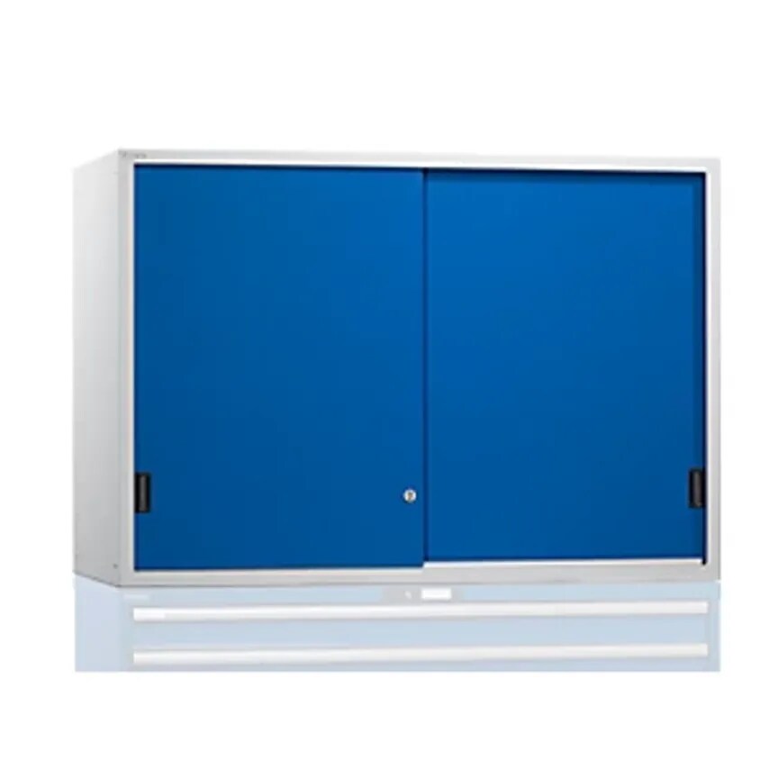 Add On Cupboard With Sliding Doors - Doors Solid Panels - HxWxD 1000 X 1431 X 725mm, Gentian Blue