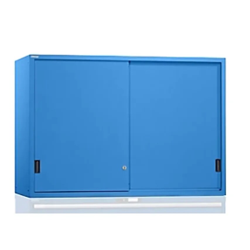 Add On Cupboard With Sliding Doors - Doors Solid Panels - HxWxD 1000 X 1431 X 725mm, Light Blue