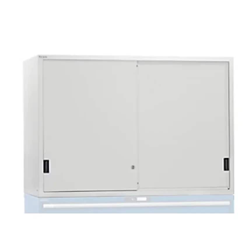 Add On Cupboard With Sliding Doors - Doors Solid Panels - HxWxD 1000 X 1431 X 725mm, Light Grey