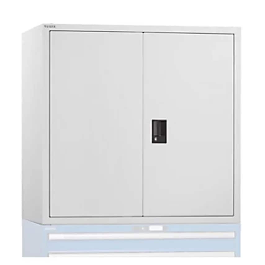 Add-on Cupboard With Hinged Doors, With Solid Panel Doors, HxWxD 1000 X 1023 X 725mm, Light Grey