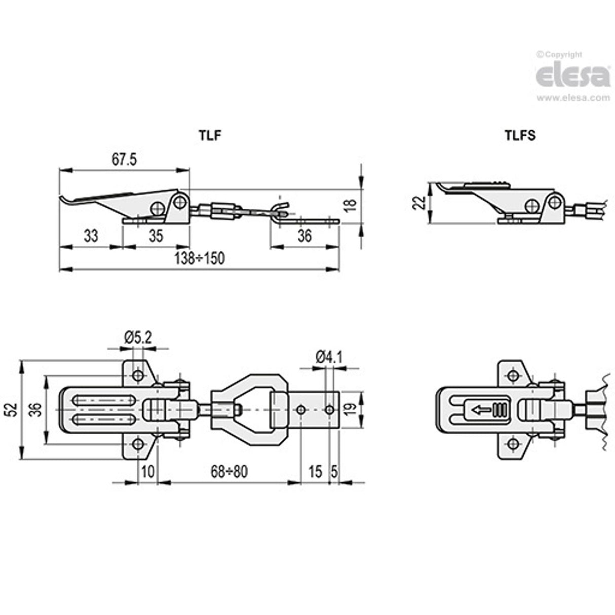 Adjustable Hook Clamp-TLFS.SST-24/138-150+R